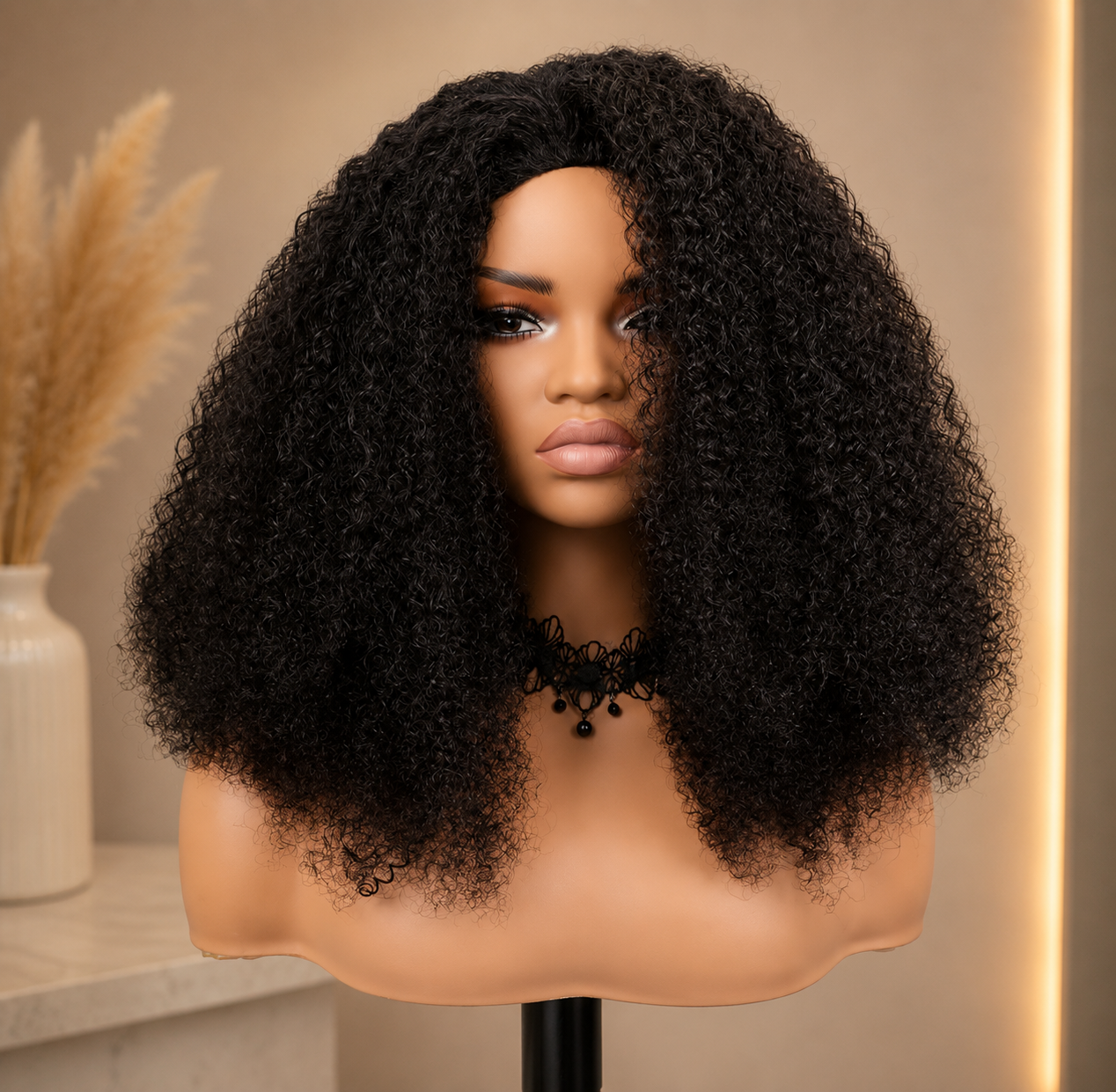 Half Wig – Afro Kinky Curl (22 inch) raw donor hair