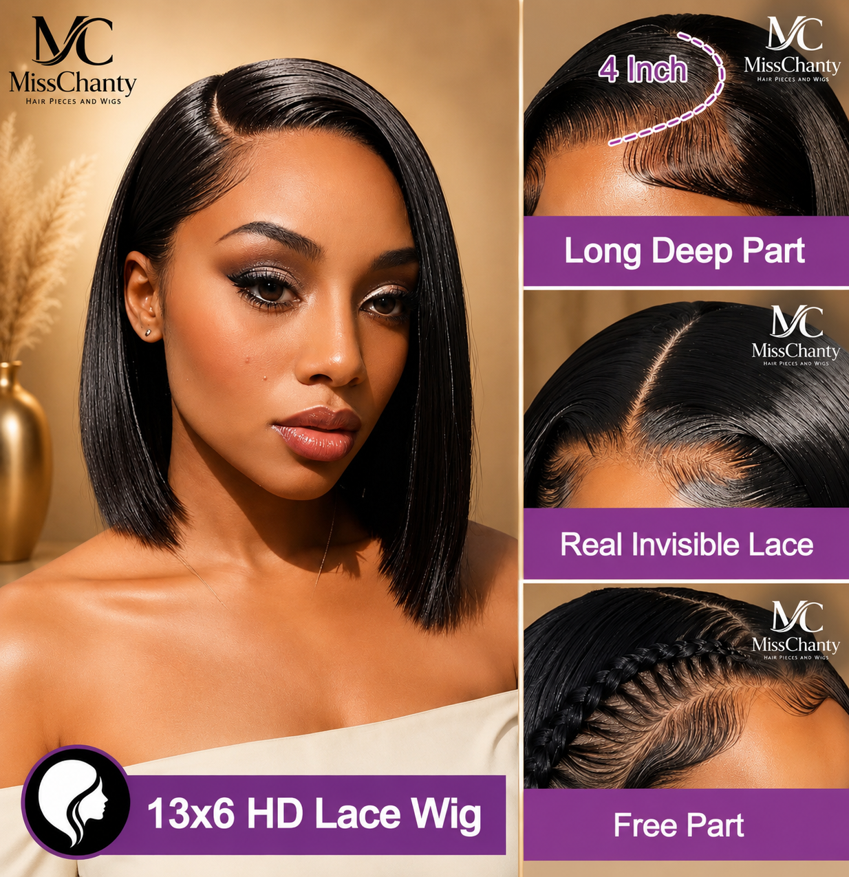 Lace Bob Wig – Natuurlijk, Elegant & Tijdloos