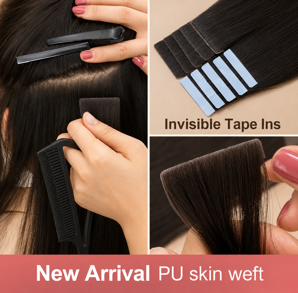 PU Skin Weft – Invisible Tape Weft Extensions