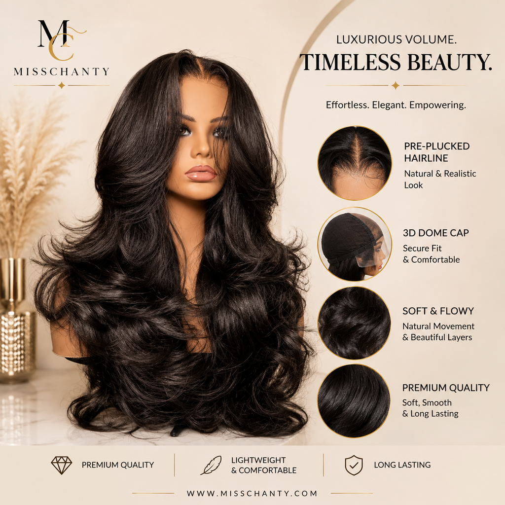 Luxury Layered Body Wave Lace Front Wig (BINNENKORT ONLINE)